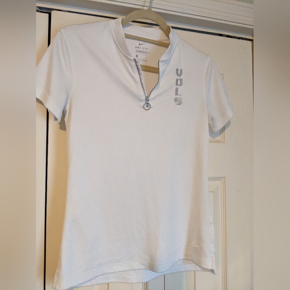 Nike Dri Fit Vols Front-Zip Short Sleeve